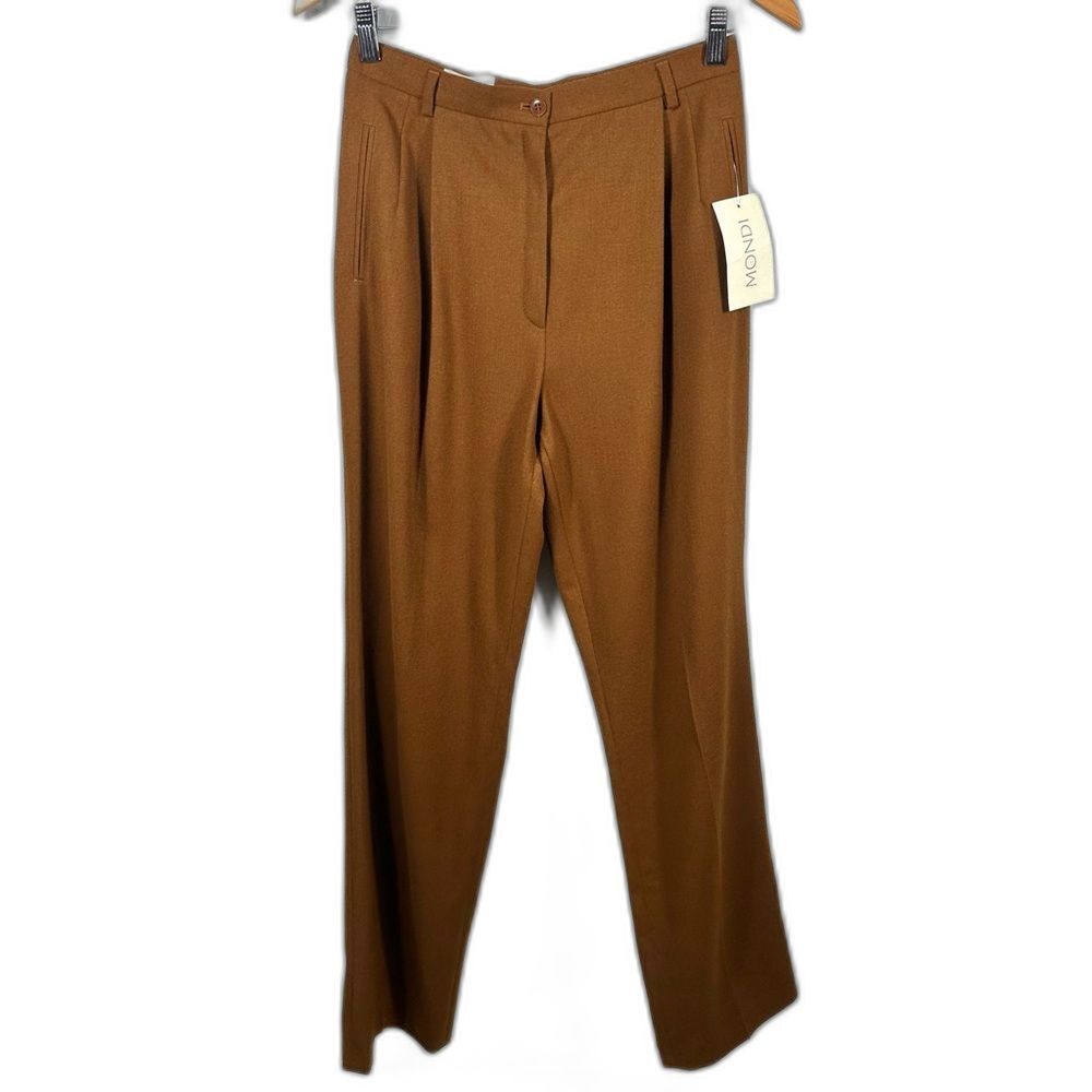 Mondi Vintage Brown Straight Fit Dress Trouser Pants NWT Size European 38/US 8